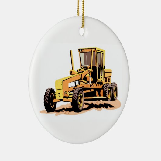 Road Grader Keramisch Ornament (Rechts)