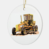 Road Grader Keramisch Ornament (Links)