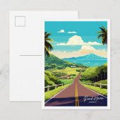 Road Hana Hawaii Travel  illustratie Briefkaart (Voorkant / Achterkant)