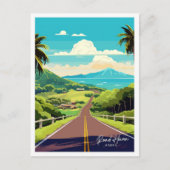 Road Hana Hawaii Travel  illustratie Briefkaart (Voorkant)