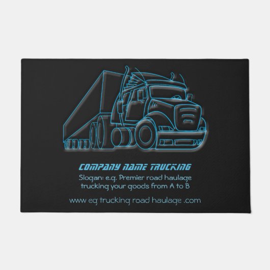 Road Haulage Semi-Truck Blue logo Deurmat (Voorkant)