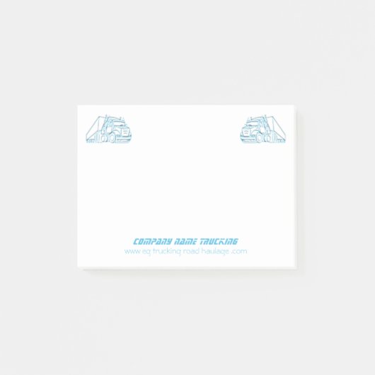 Road Haulage Semi-Truck Blue logo Post-it® Notes (Voorkant)