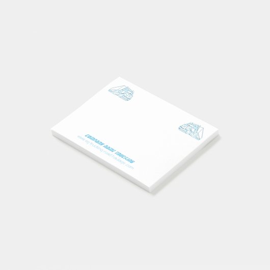 Road Haulage Semi-Truck Blue logo Post-it® Notes (Schuin)