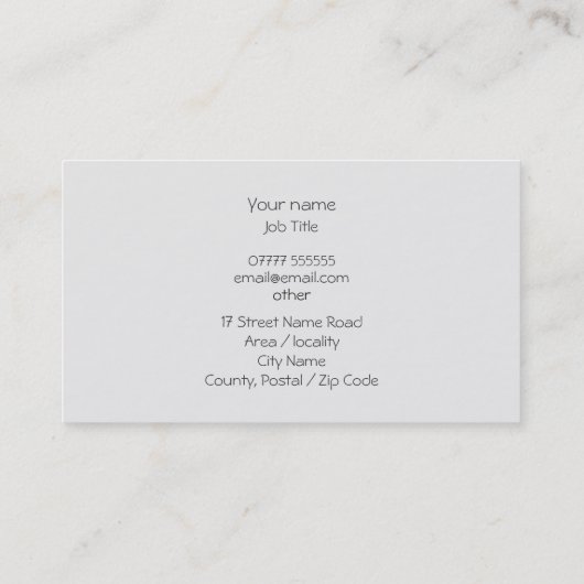 Road Haulage Semi-Truck Blue logo Visitekaartje (Achterkant)