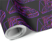 Road Haulage Semi-Truck red and blue logo on black Cadeaupapier (Rol Hoek)