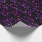 Road Haulage Semi-Truck red and blue logo on black Cadeaupapier (Hoek)