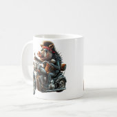 Road Hog Biker Mug | Rebel Motorcycle Hog Design Koffiemok (Voorkant links)