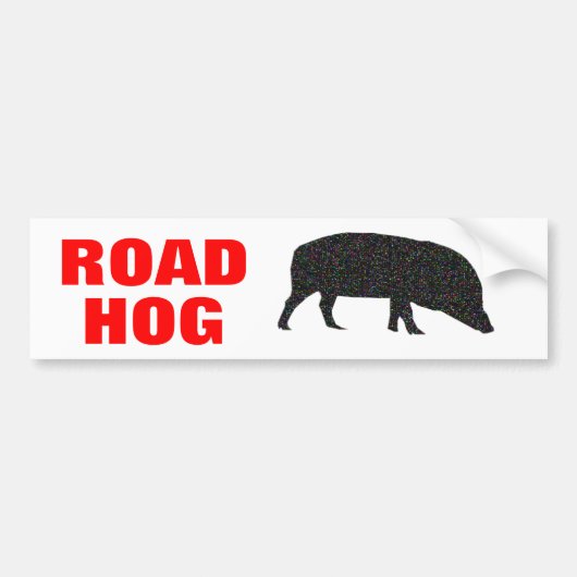 Road Hog Sparkly Pig Bumpersticker (Voorkant)