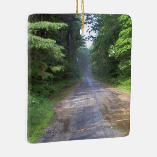 Road Home - Country Road in Maine Keramisch Ornament (Rechts)