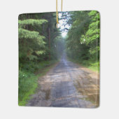 Road Home - Country Road in Maine Keramisch Ornament (Links)
