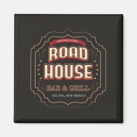 Road House Bar & Grill Sunshine Vicram Magnet (Voorkant)