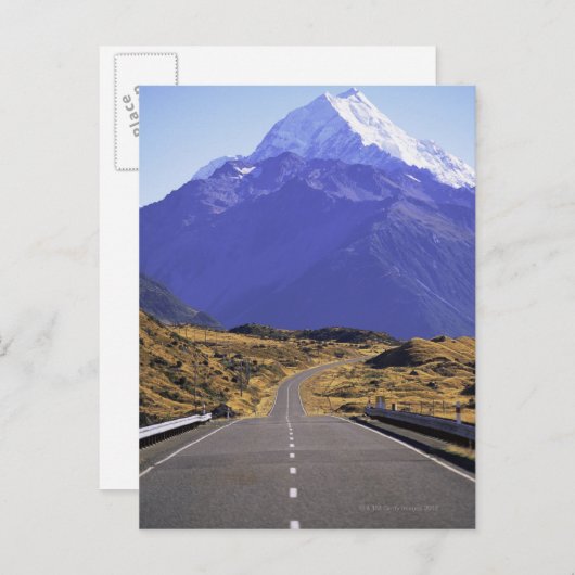 Road in Mount Cook National Park, New Zealand Briefkaart (Voorkant / Achterkant)