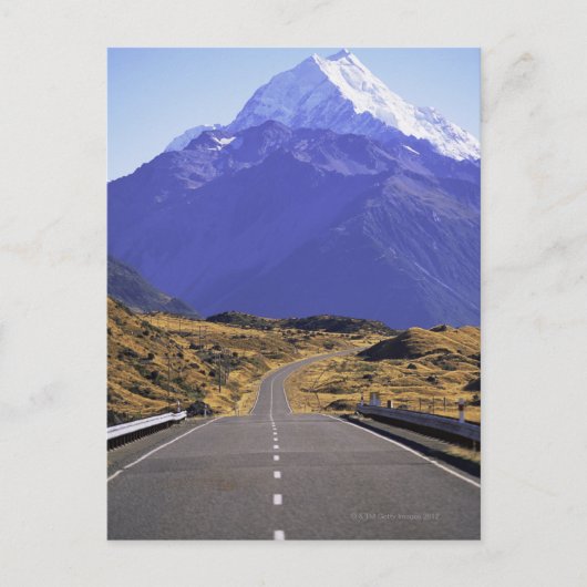 Road in Mount Cook National Park, New Zealand Briefkaart (Voorkant)