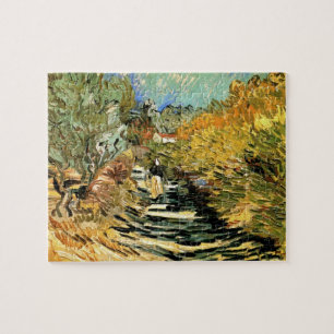 Road in Saint-Remy Vrouw Figuur, Vincent van Gogh Legpuzzel