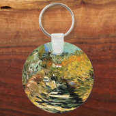 Road in Saint-Remy Vrouw Figuur, Vincent van Gogh Sleutelhanger (Voorkant)