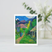 Road in Tahiti, Gauguin Briefkaart (Staand voorkant)