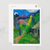 Road in Tahiti, Gauguin Briefkaart (Voorkant / Achterkant)