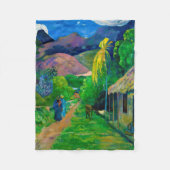 Road in Tahiti, Gauguin Fleece Deken (Voorkant)