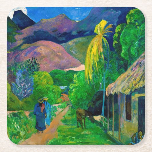Road in Tahiti, Gauguin Kartonnen Onderzetters (Voorkant)