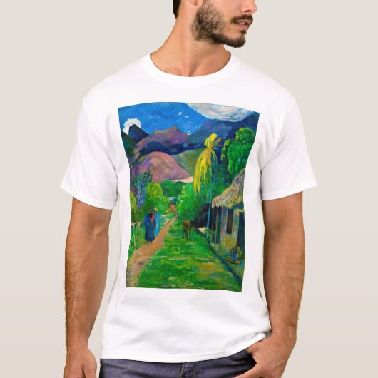 Road in Tahiti, Gauguin T-shirt (Voorkant)