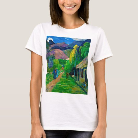 Road in Tahiti, Gauguin T-shirt (Voorkant)