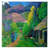 Road in Tahiti, Gauguin Tegeltje (Voorkant)