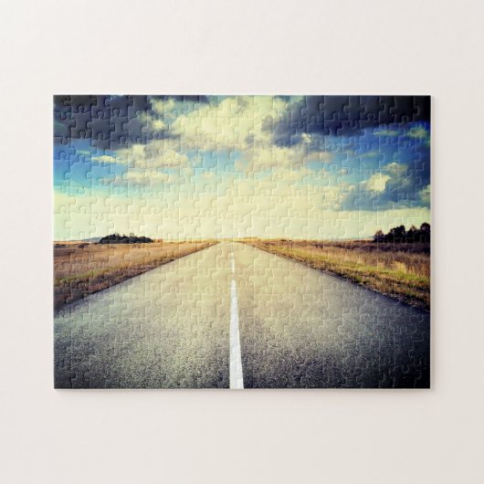 Road Jigzaag Puzzle Morning Legpuzzel (Horizontaal)