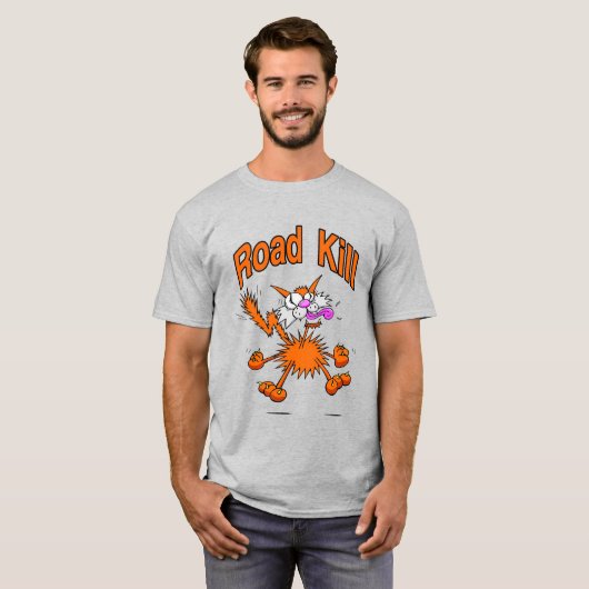 Road Kill Cat T-shirt (Voorkant volledig)