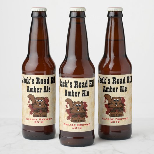 Road Kill Custom Beer Label Bier Etiket (Flessen)
