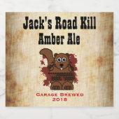 Road Kill Custom Beer Label Bier Etiket (Enkel label)