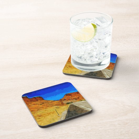 Road langs Side Tetons Abstract Onderzetter (Rechterzijde)