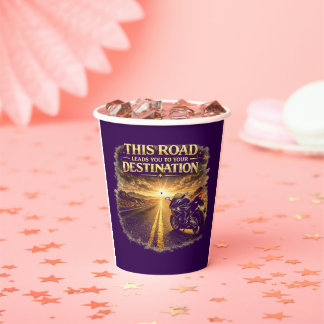 Road Leads to Your Destination Paper Cups Papieren Bekers