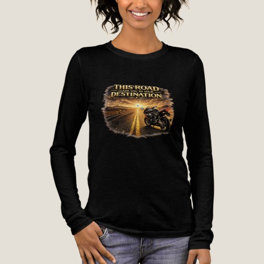 Road Leads to Your Destination Women’s Long Sleeve Tri-Blend Shirt (Voorkant)
