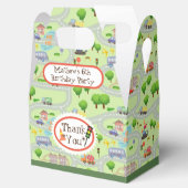 Road Map Green Favor Box Bedankdoosjes (Geopend)