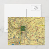 Road map Idaho, Mont, Wyo map Briefkaart (Voorkant / Achterkant)