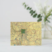 Road map Idaho, Mont, Wyo map Briefkaart (Staand voorkant)