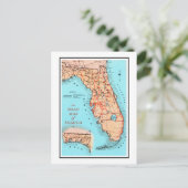 Road Map of Florida Briefkaart (Staand voorkant)