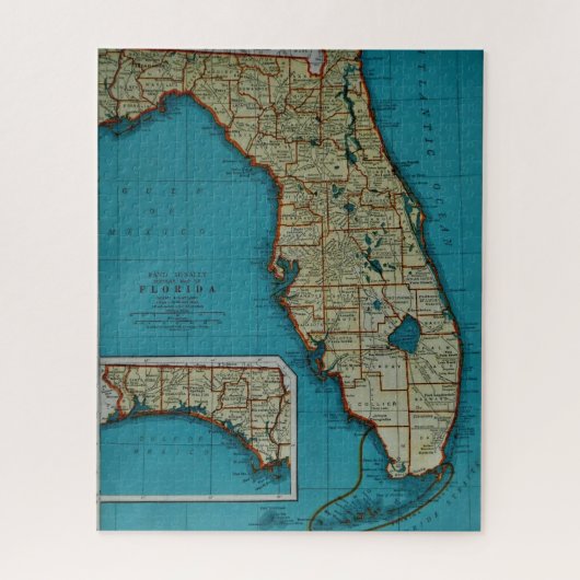 Road Map of Florida Legpuzzel (Verticaal)