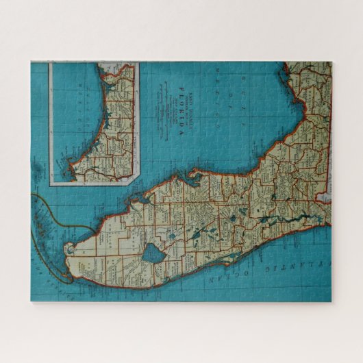Road Map of Florida Legpuzzel (Horizontaal)
