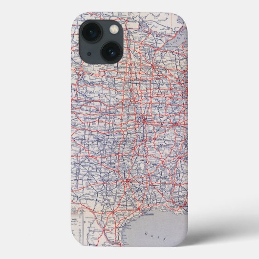 Road map United States Case-Mate iPhone Case (Achterkant)