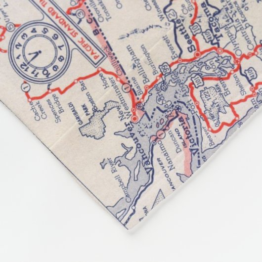 Road map United States Fleece Deken (Hoek)
