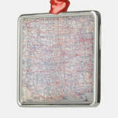 Road map United States Metalen Ornament (Links)