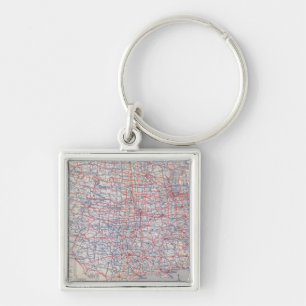 Road map United States Sleutelhanger