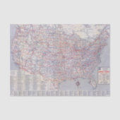 Road map United States Tissuepapier (Voorkant)