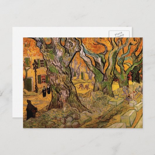 Road Menders by Vincent van Gogh Briefkaart (Voorkant / Achterkant)
