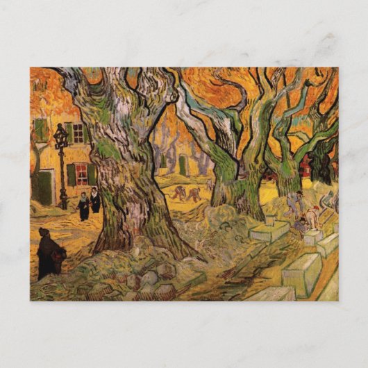 Road Menders by Vincent van Gogh Briefkaart (Voorkant)