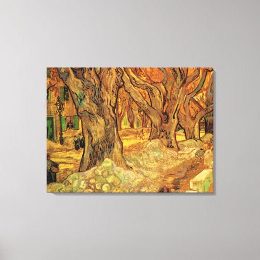 Road Menders by Vincent van Gogh Canvas Afdruk (Voorkant)