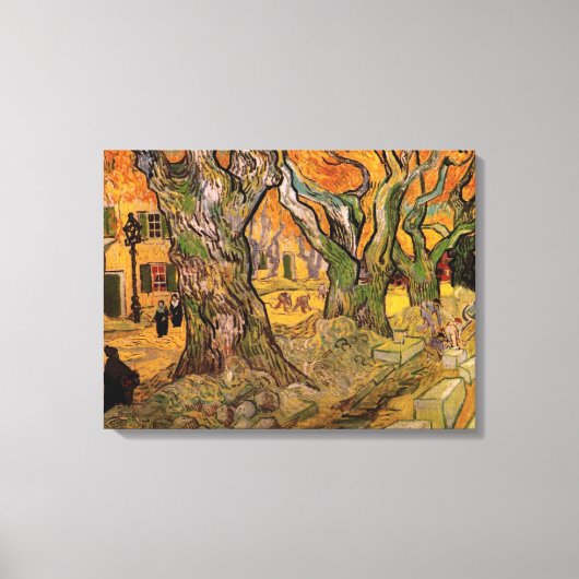 Road Menders by Vincent van Gogh Canvas Afdruk (Voorkant)