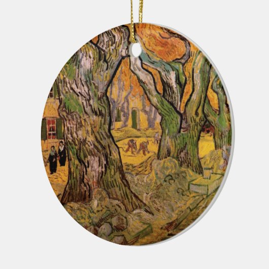 Road Menders by Vincent van Gogh Keramisch Ornament (Links)