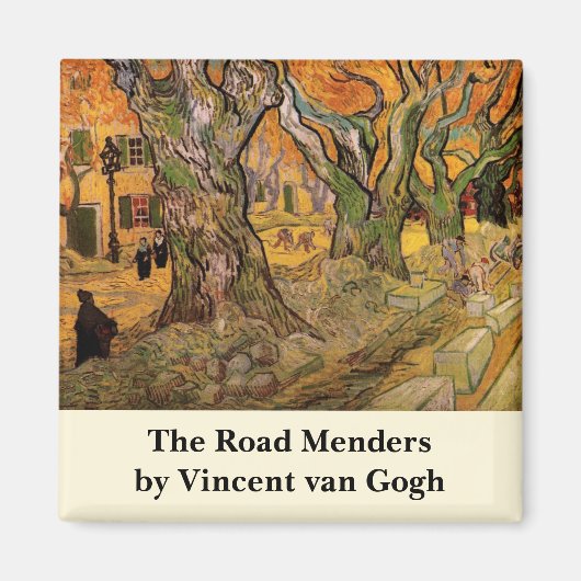 Road Menders by Vincent van Gogh Magneet (Voorkant)